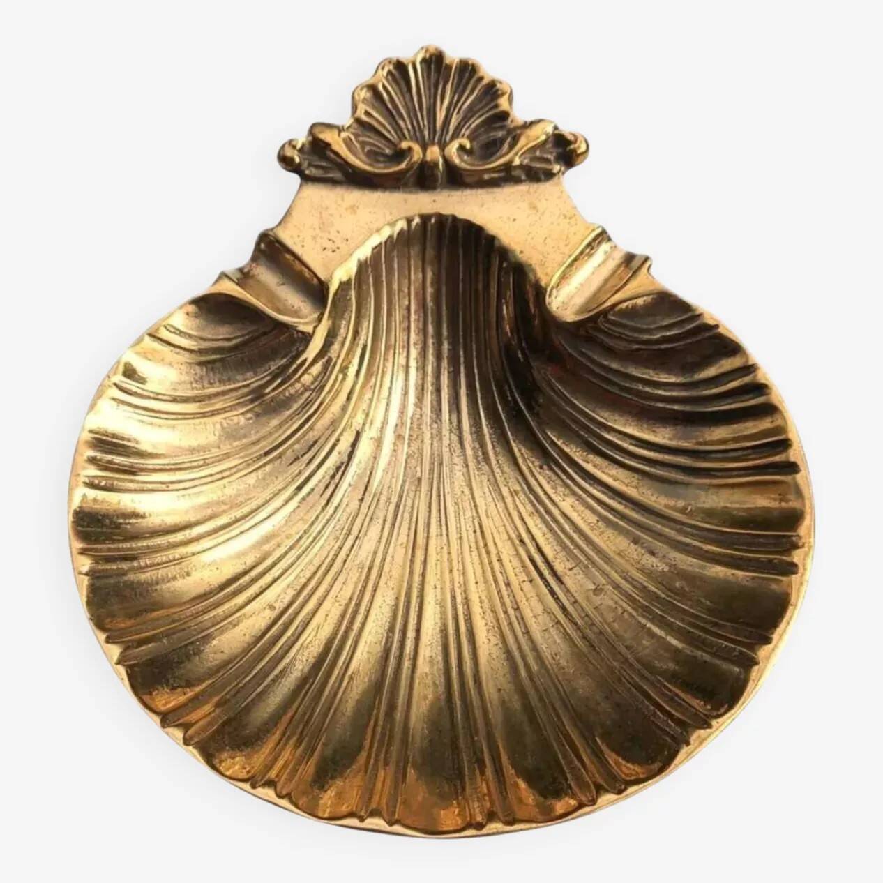 Solid brass scallop / pocket tray / ashtray/