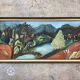 Landscape oil on wood framed vintage