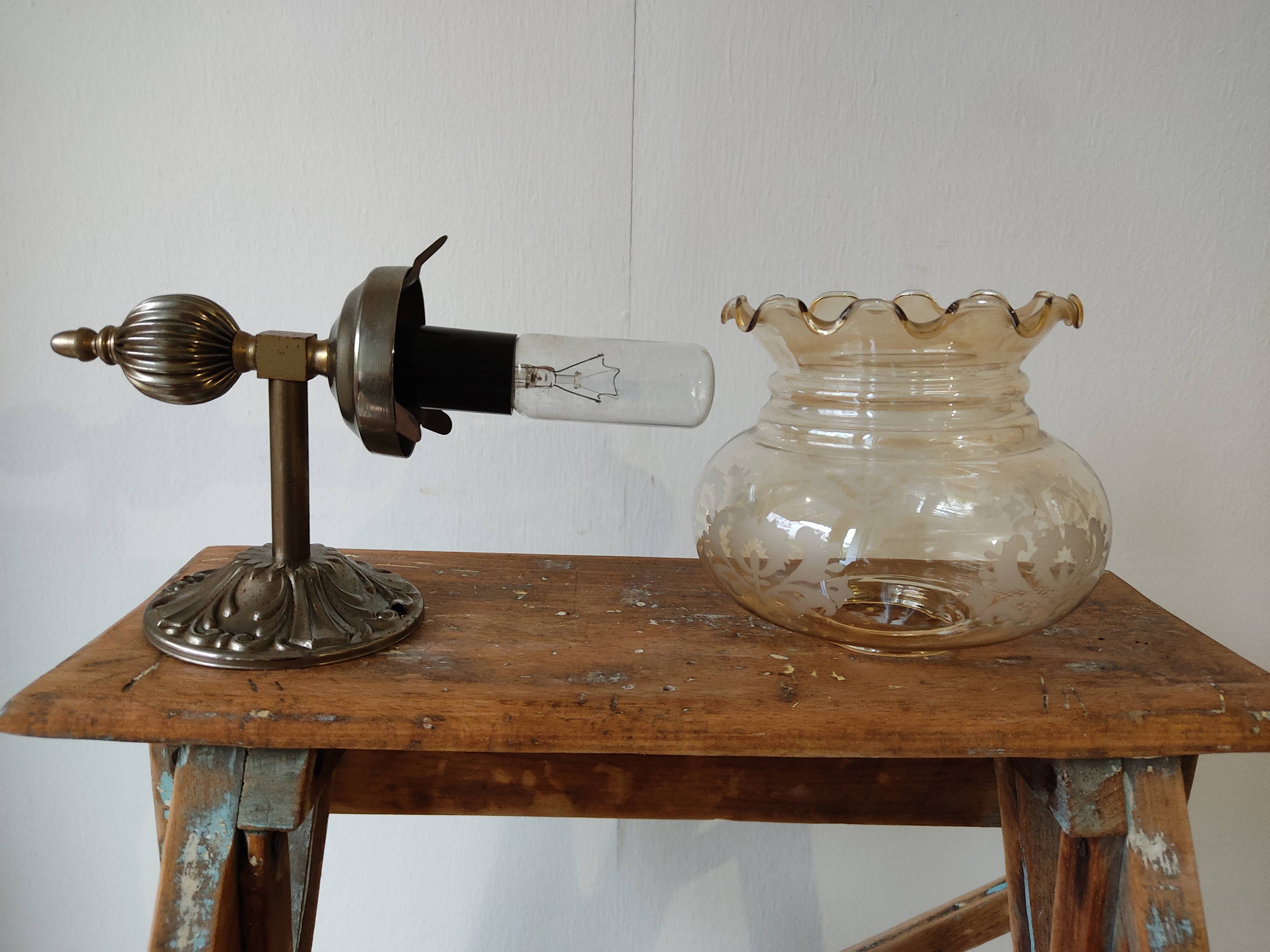 Vintage glass wall lamp