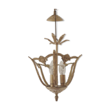 Gilded metal chandelier