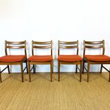 4 Scandinavian teak chairs 1960
