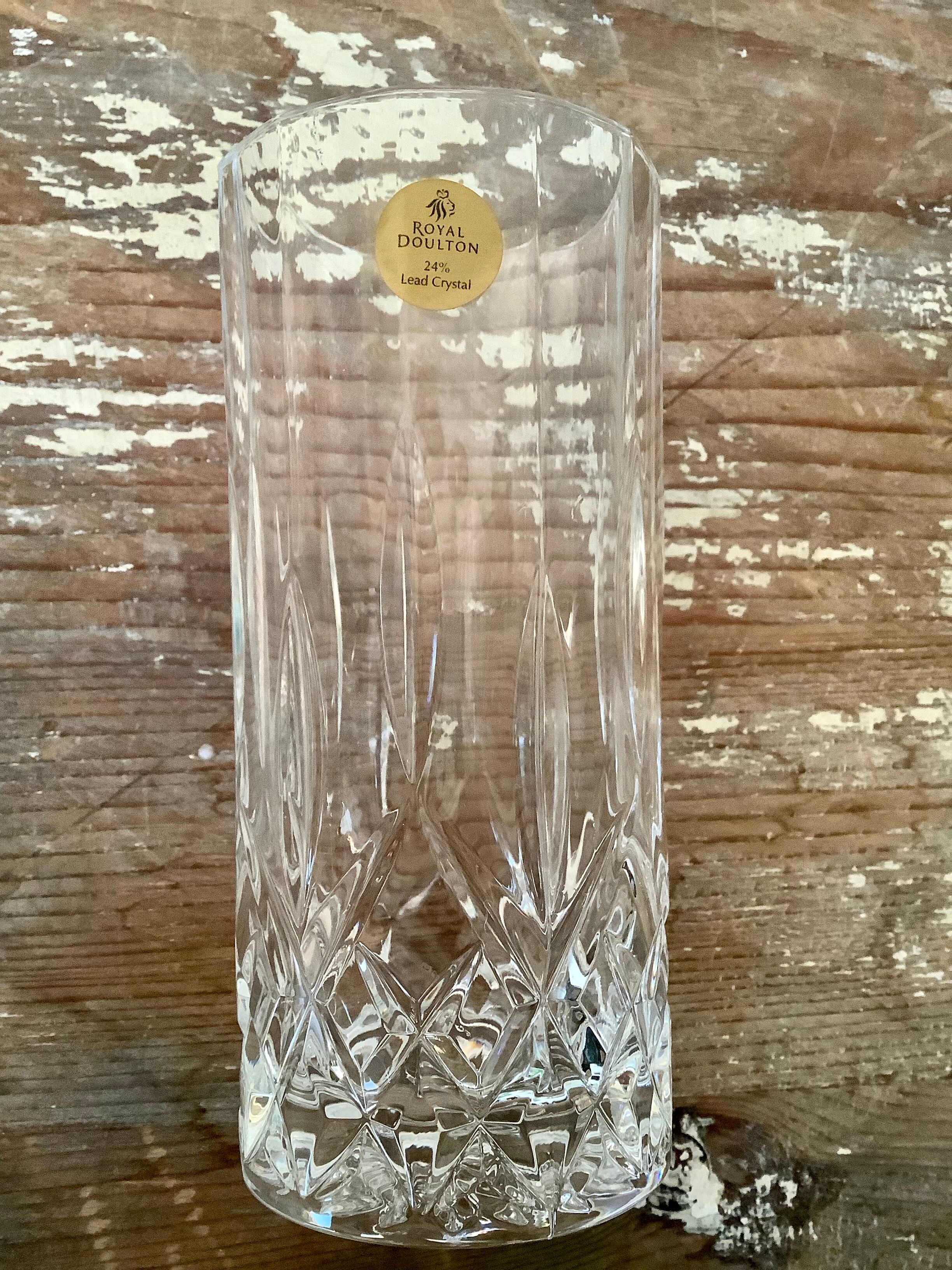 Set of 4 glasses high long drink cocktail crystal Royal Doulton