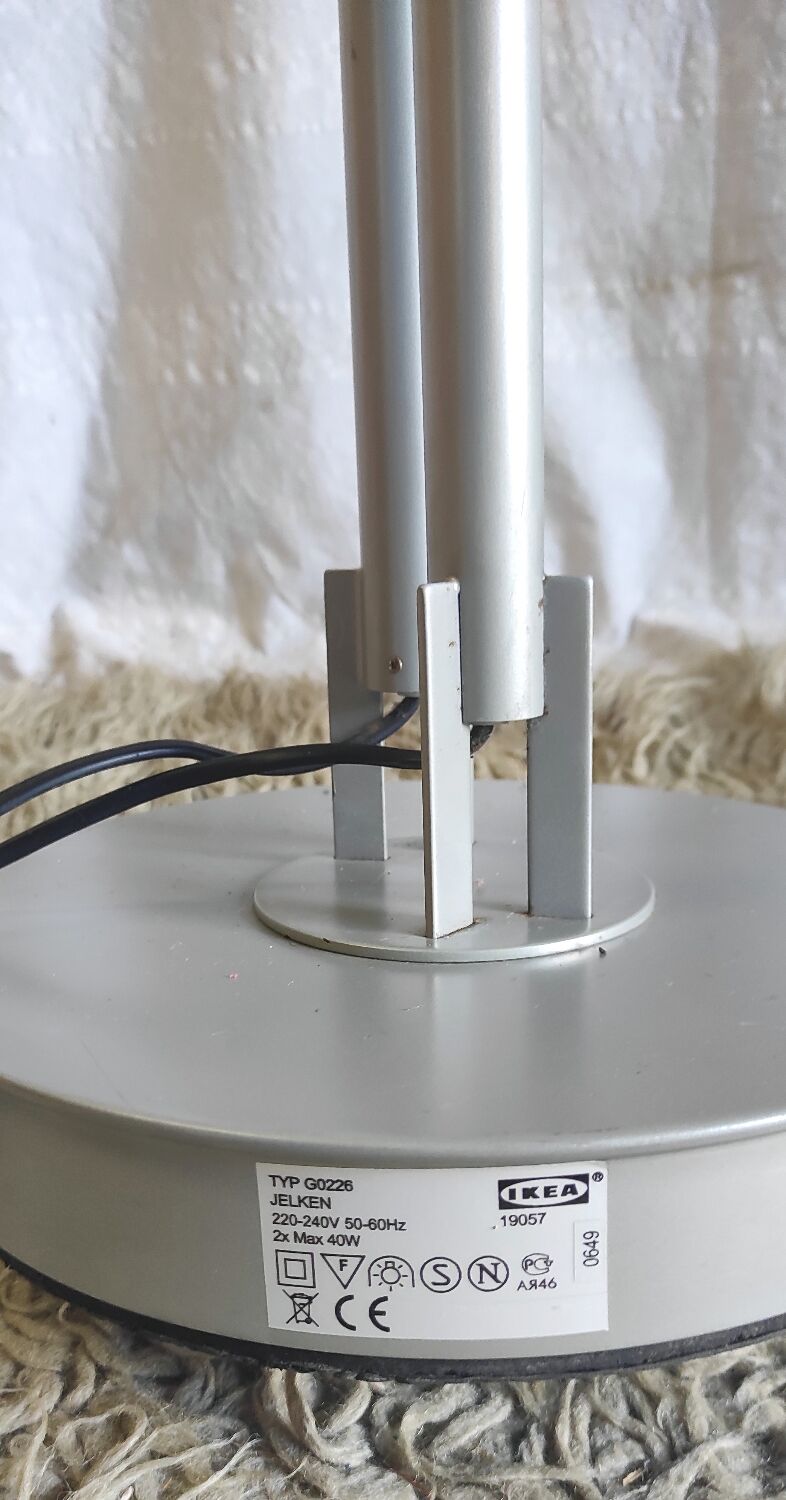 2-light floor lamp Jelken model for Ikea - 1980s