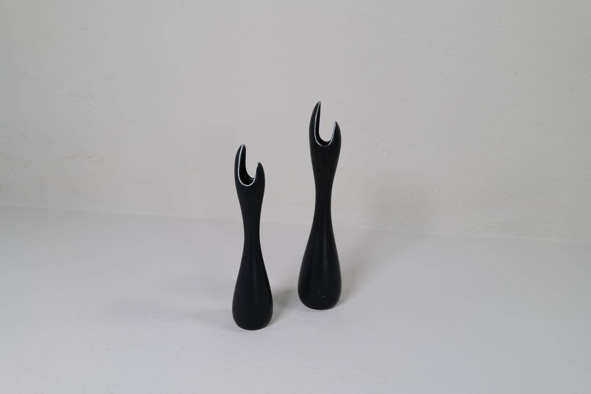 Mid-century modern ceramic vases "Caolina" by Gunnar Nylund Rörstrand, Sweden.