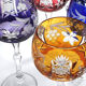 Coloured glasses from the Etzel crystal factory in Bitche Saint Louis