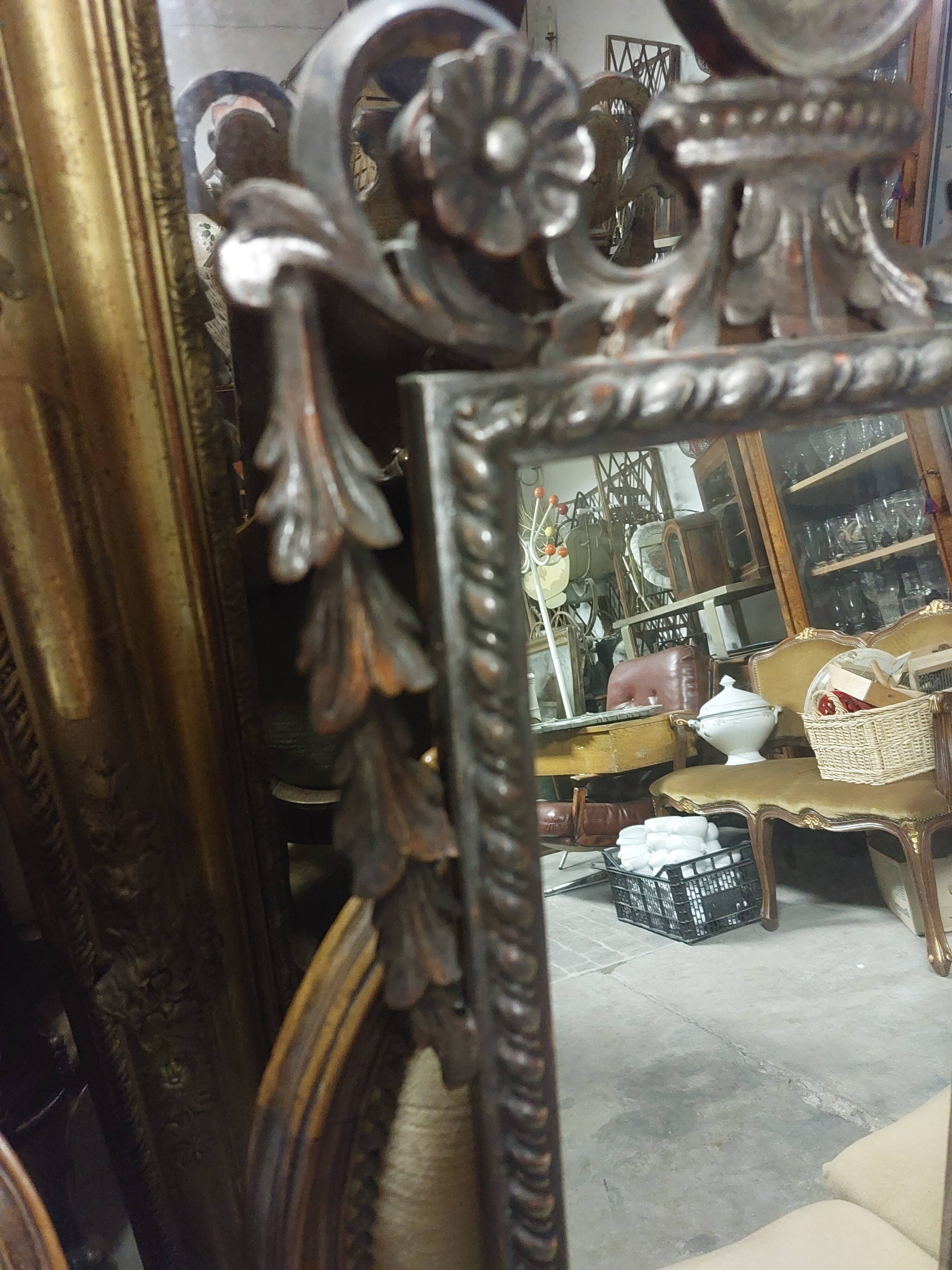 Louis XVI style mirror decorated in wood