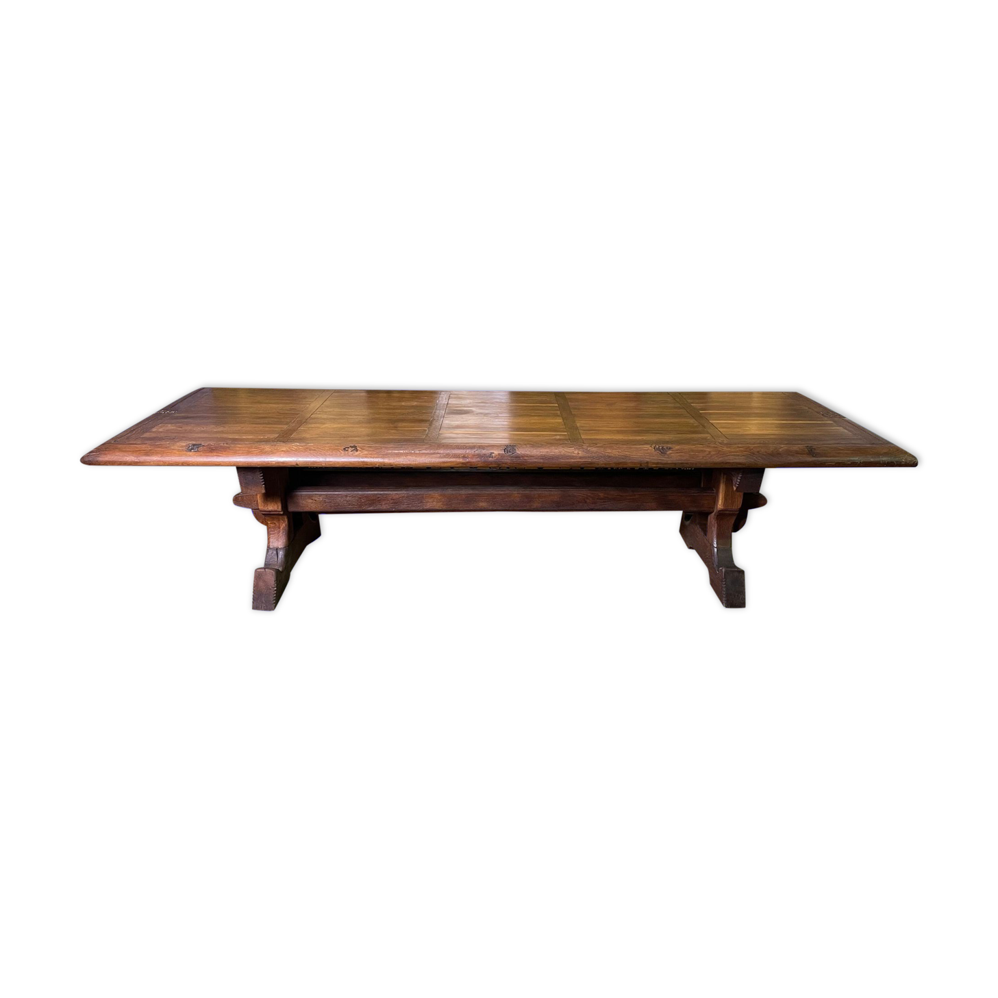 Solid oak monastery farm table