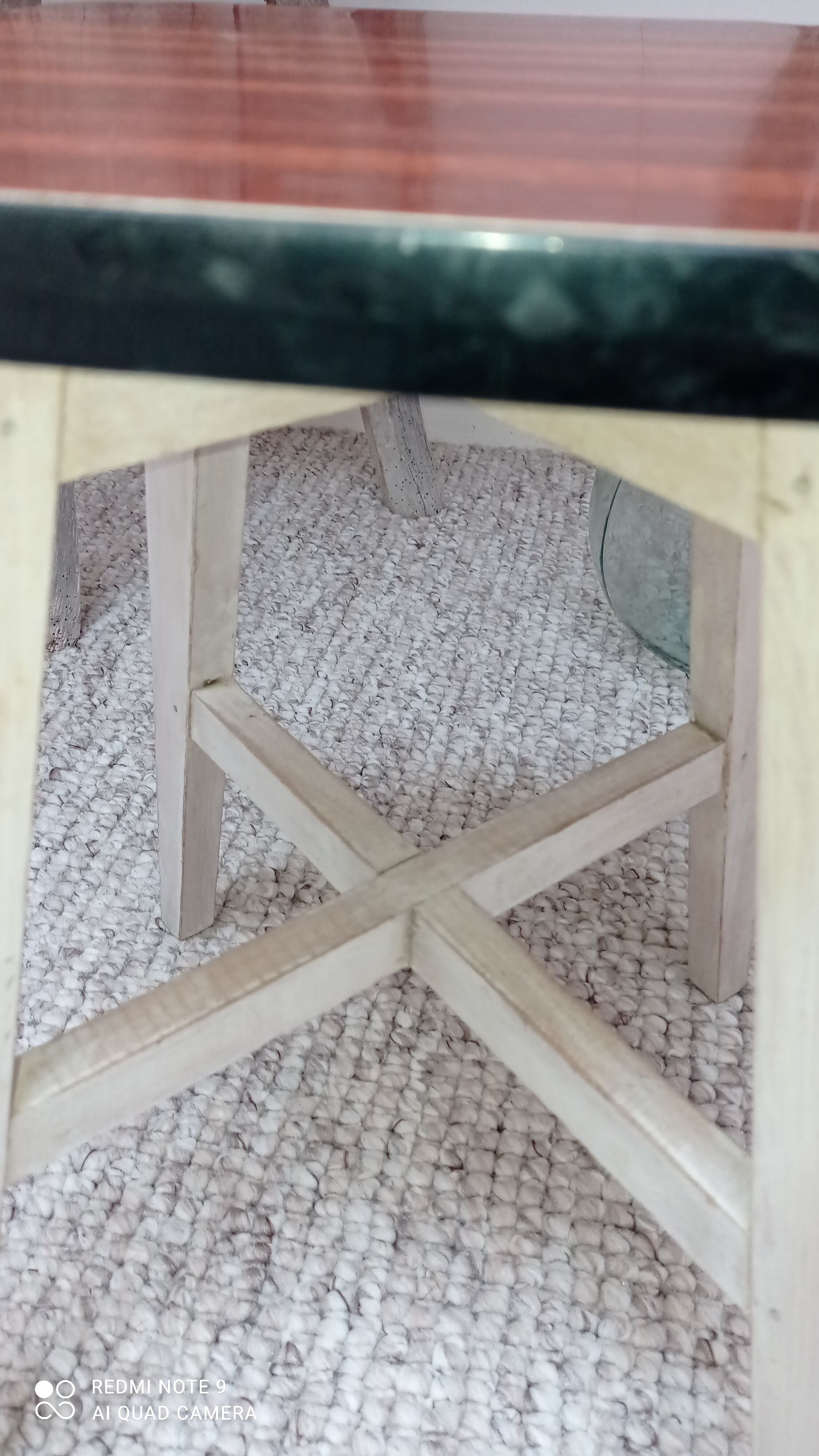 Wooden stool and formica