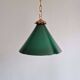 Art Deco conical green opaline pendant light, 1920s-30s