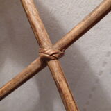 Vintage gold rattan armchair