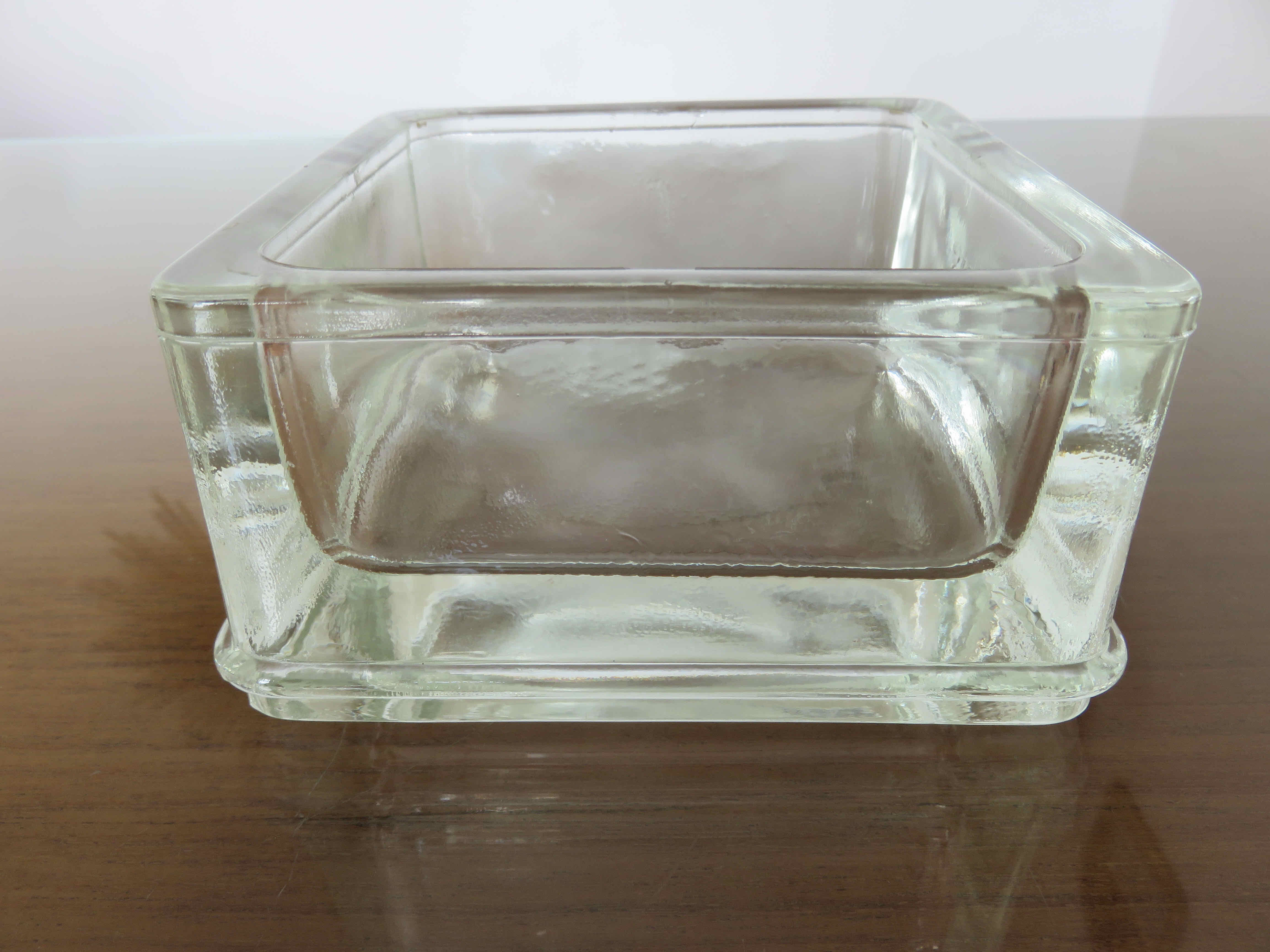 Glass paving ashtray signed lumax 40s 50