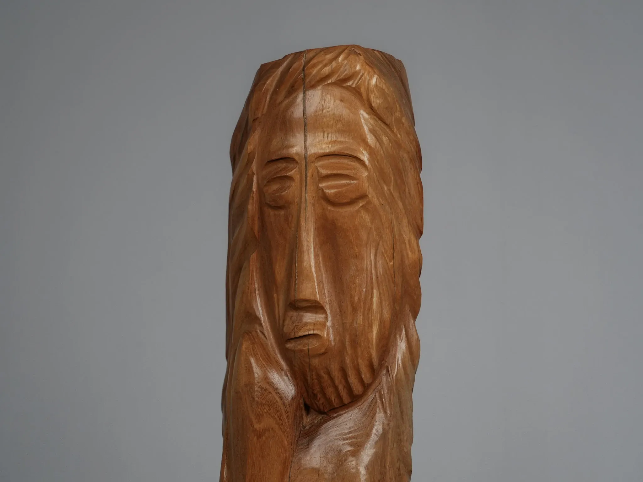 Large-scale figurative oak sculpture, Belgium, 1970s