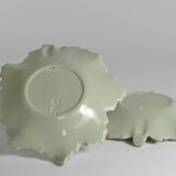 Art Deco Pistachio and Gold Leaf Plates Viloca Paris Caffarelli