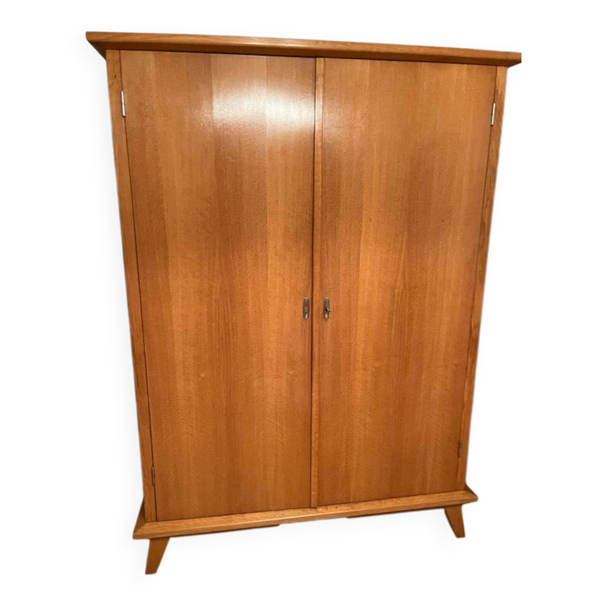 Light oak veneered wardrobe
