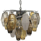 Lustre multicolore en verre de murano « poliedri »