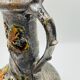 Large vintage floral relief vase