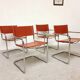 Vintage bauhaus leather and chrome chair