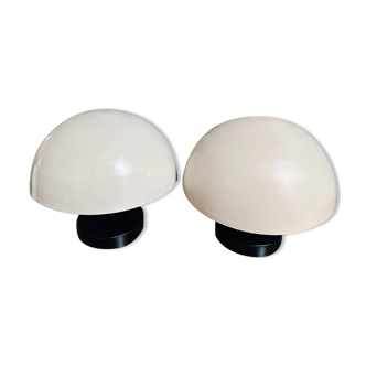 Pair of mushroom lamps