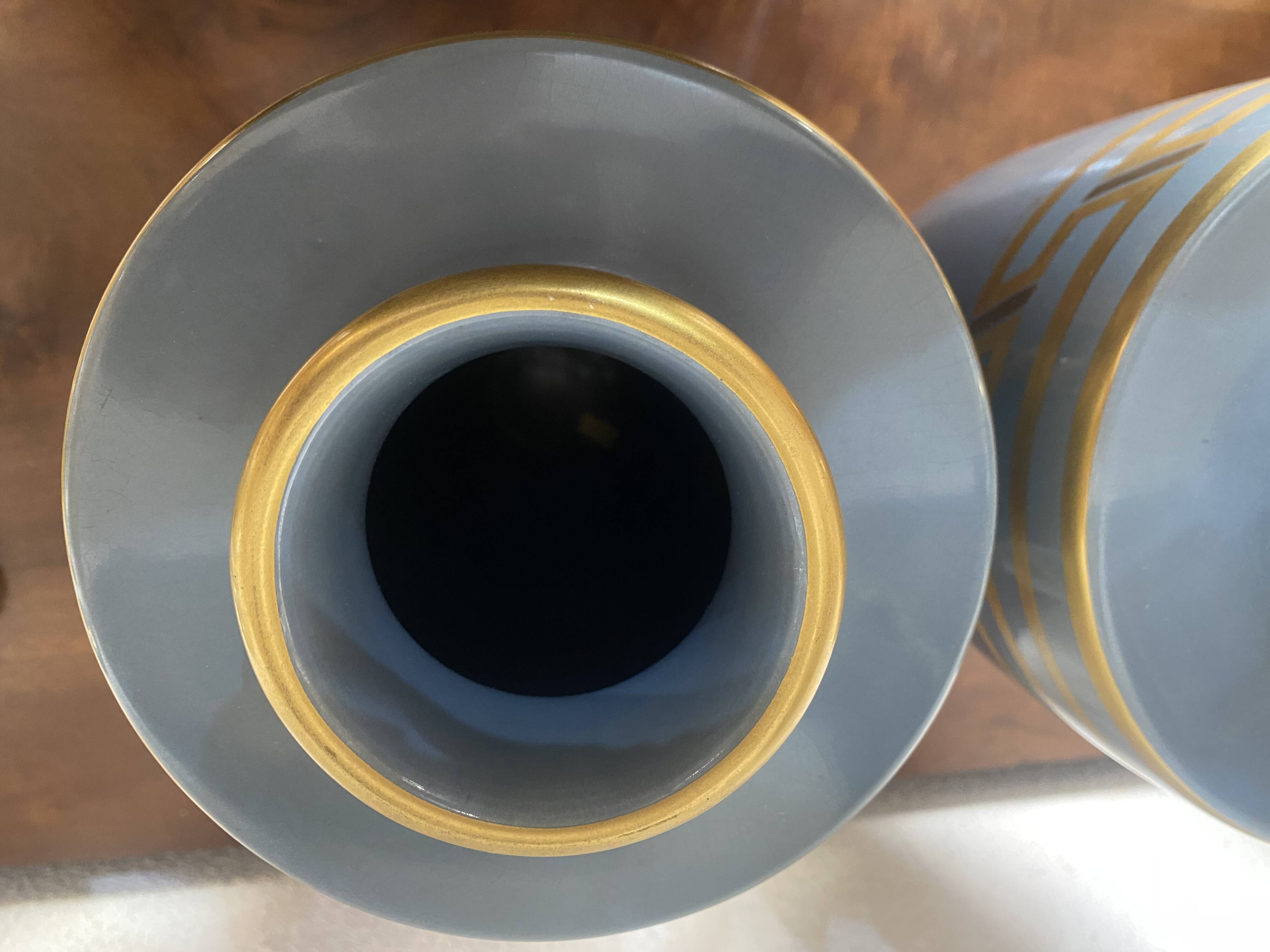 Paire de vases Art Déco signé Pinon Heuzé