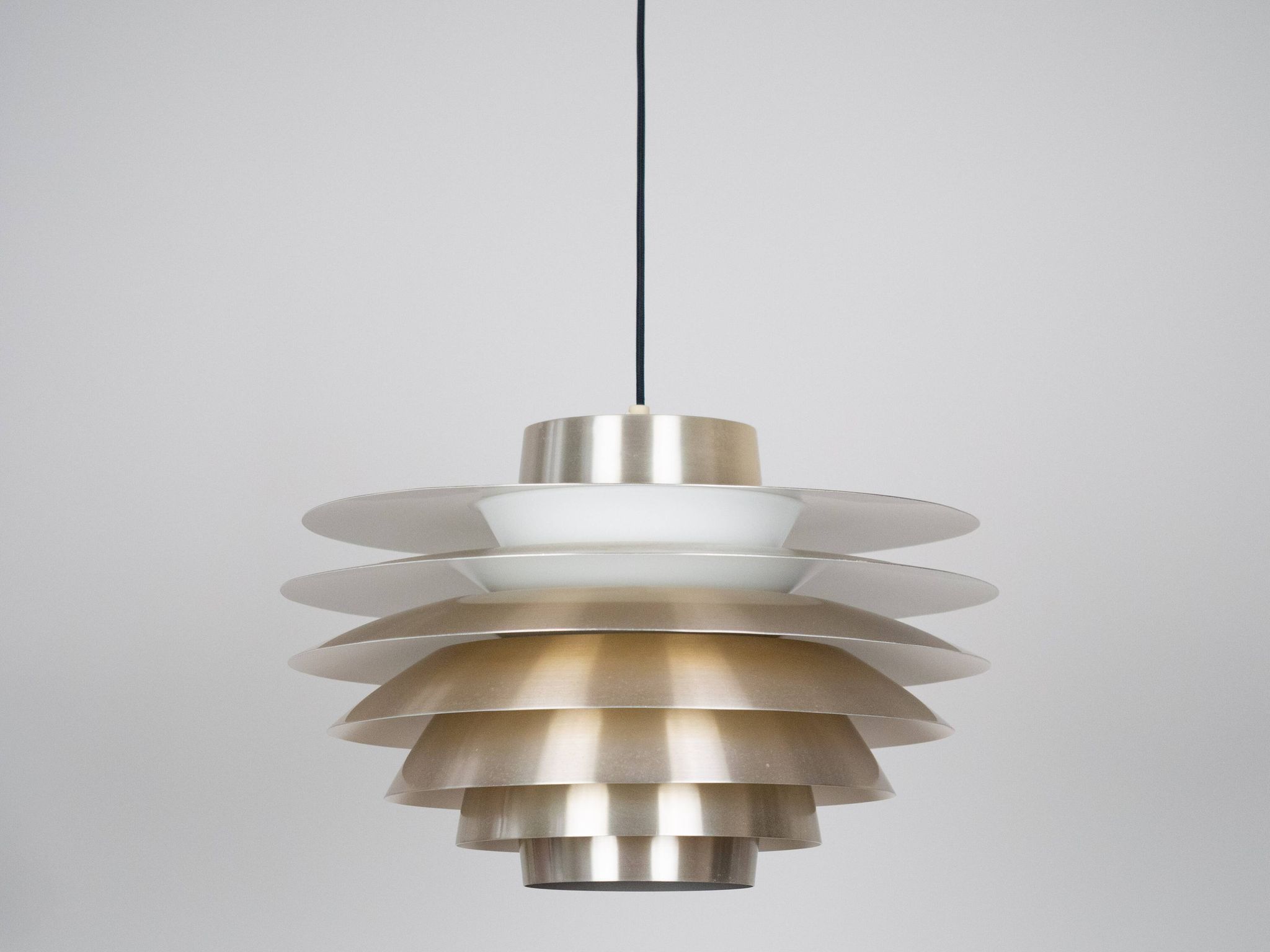 Lampe suspendue vintage danoise Verona par Svend Middelboe, Lyfa, 1962