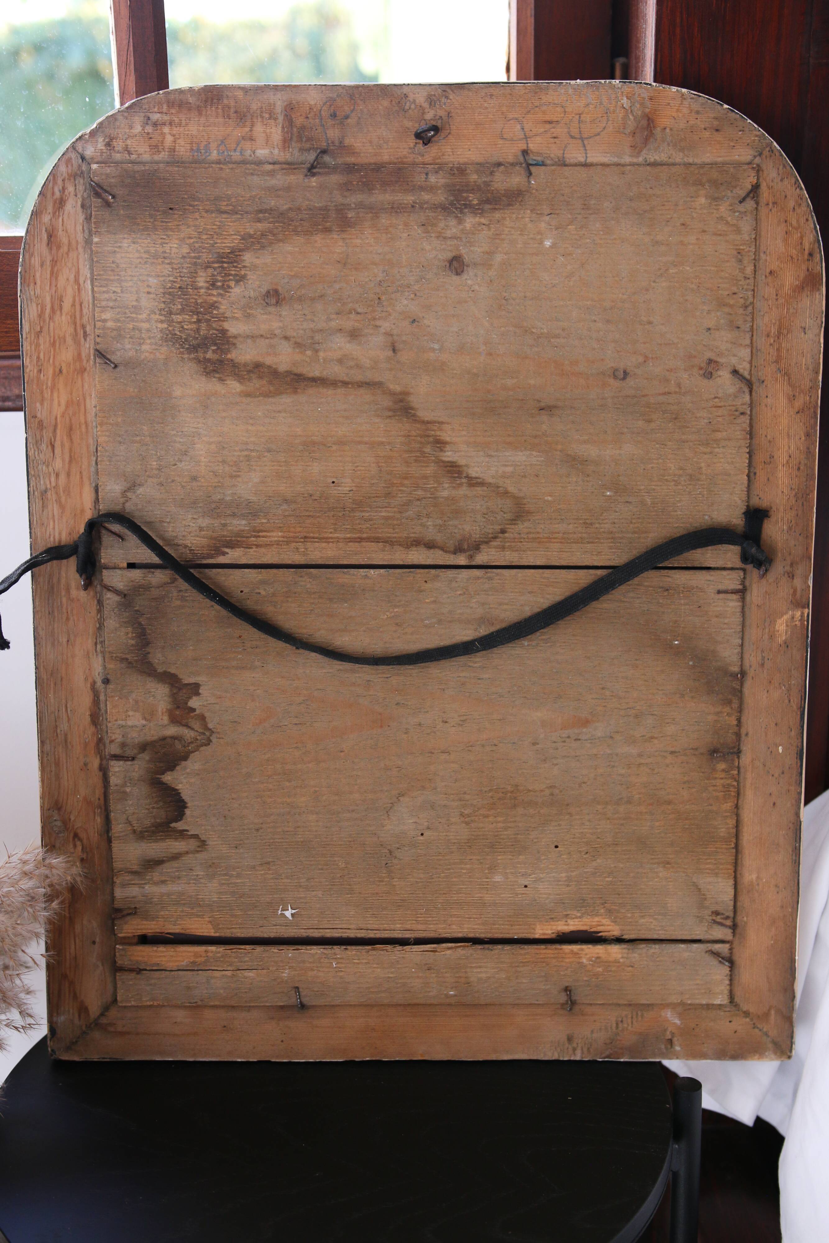 Antique Louis Philippe style mirror, burl wood