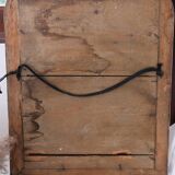 Miroir ancien style Louis Philippe, loupe de bois