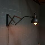 Old industrial scissor lamp machine lamp