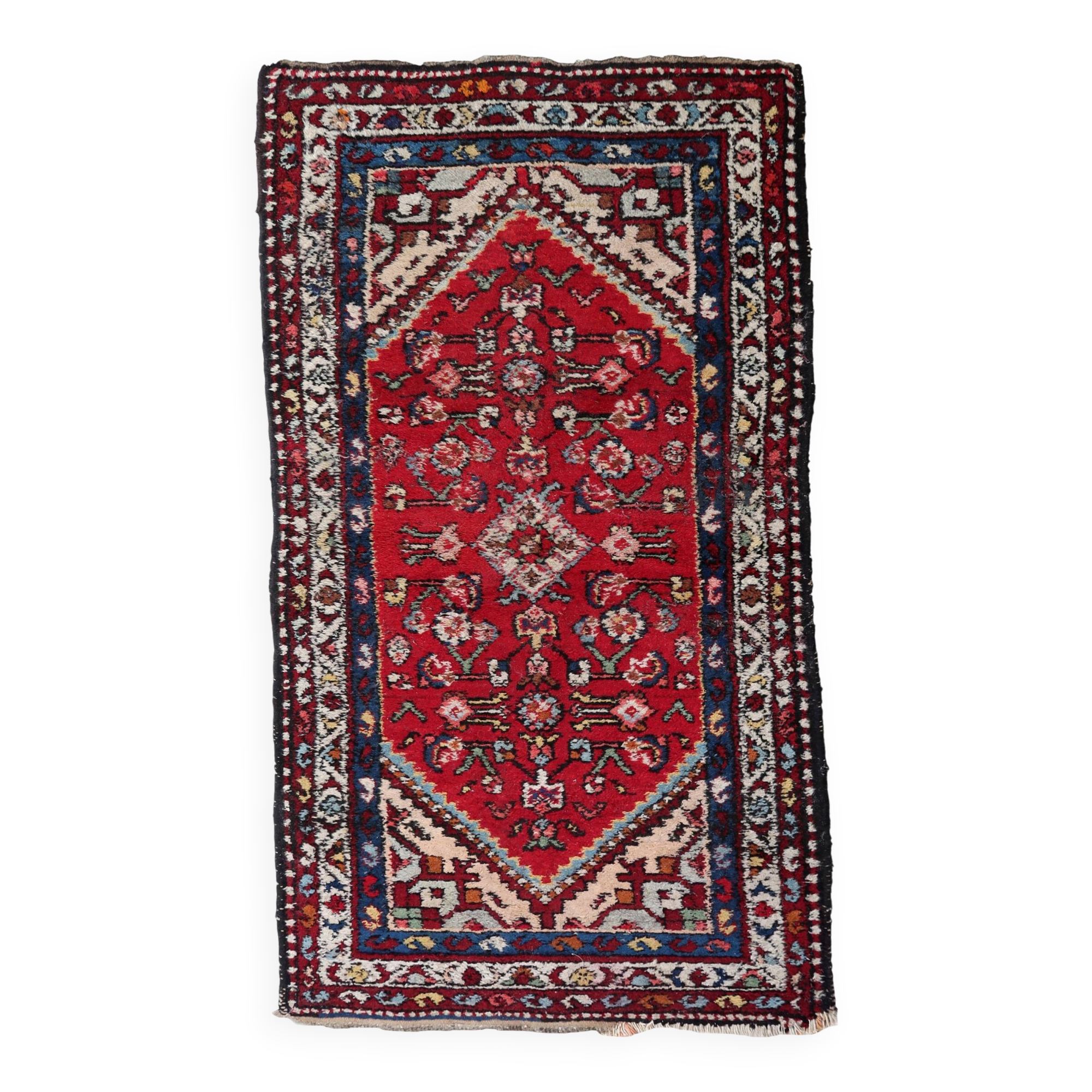 Tapis vintage du Moyen-Orient Malayer fait main en laine – 78 x 151 cm 1970