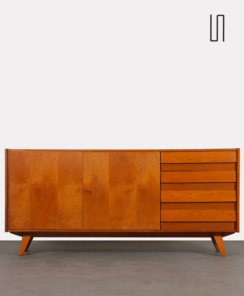 Wooden sideboard by Jiroutek for Interier Praha, U-460, 1960