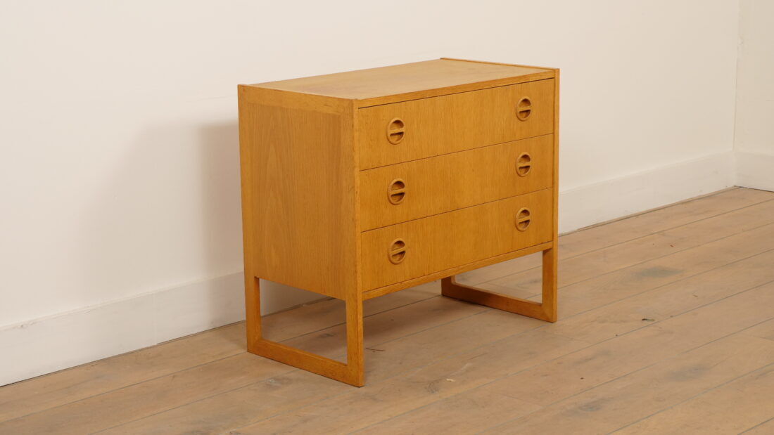 Commode vintage | 3 tiroirs | Arne Wahl Iversen | Chêne