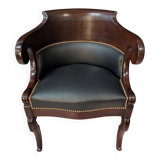 Empire period mahogany cross-back armchair