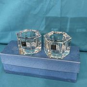 Pair of crystal candle holders saint-louis original box