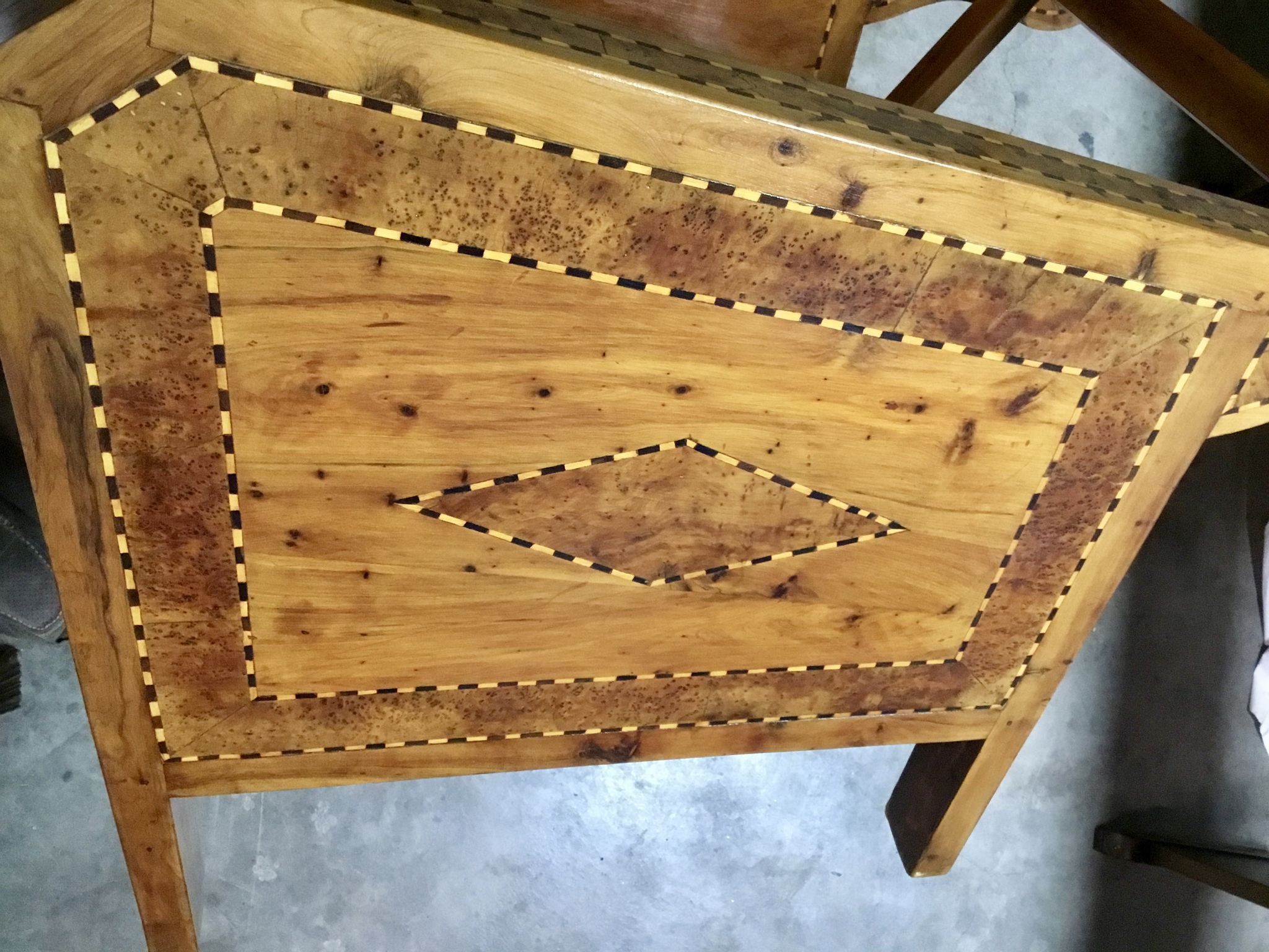 Fauteuils de véranda vintage en bois avec marqueterie incrustée 1930s