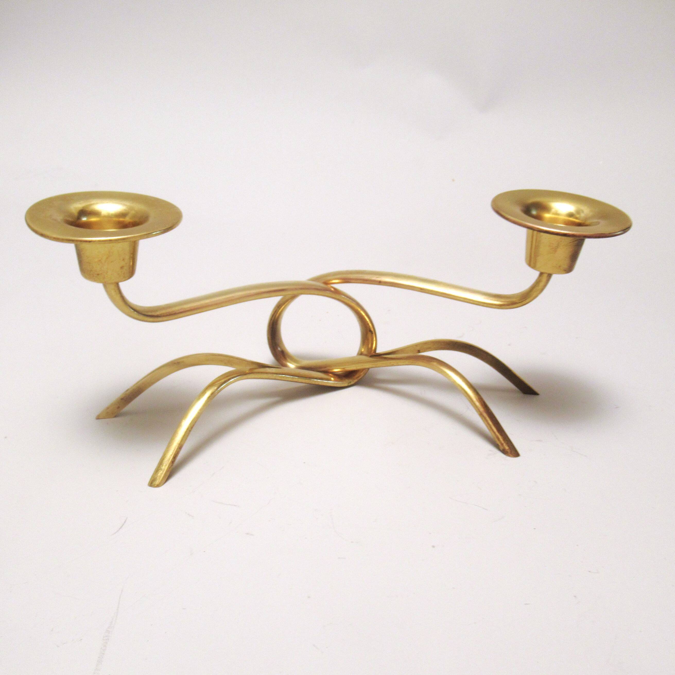 Pair of WMF brass candlesticks from the 1950s