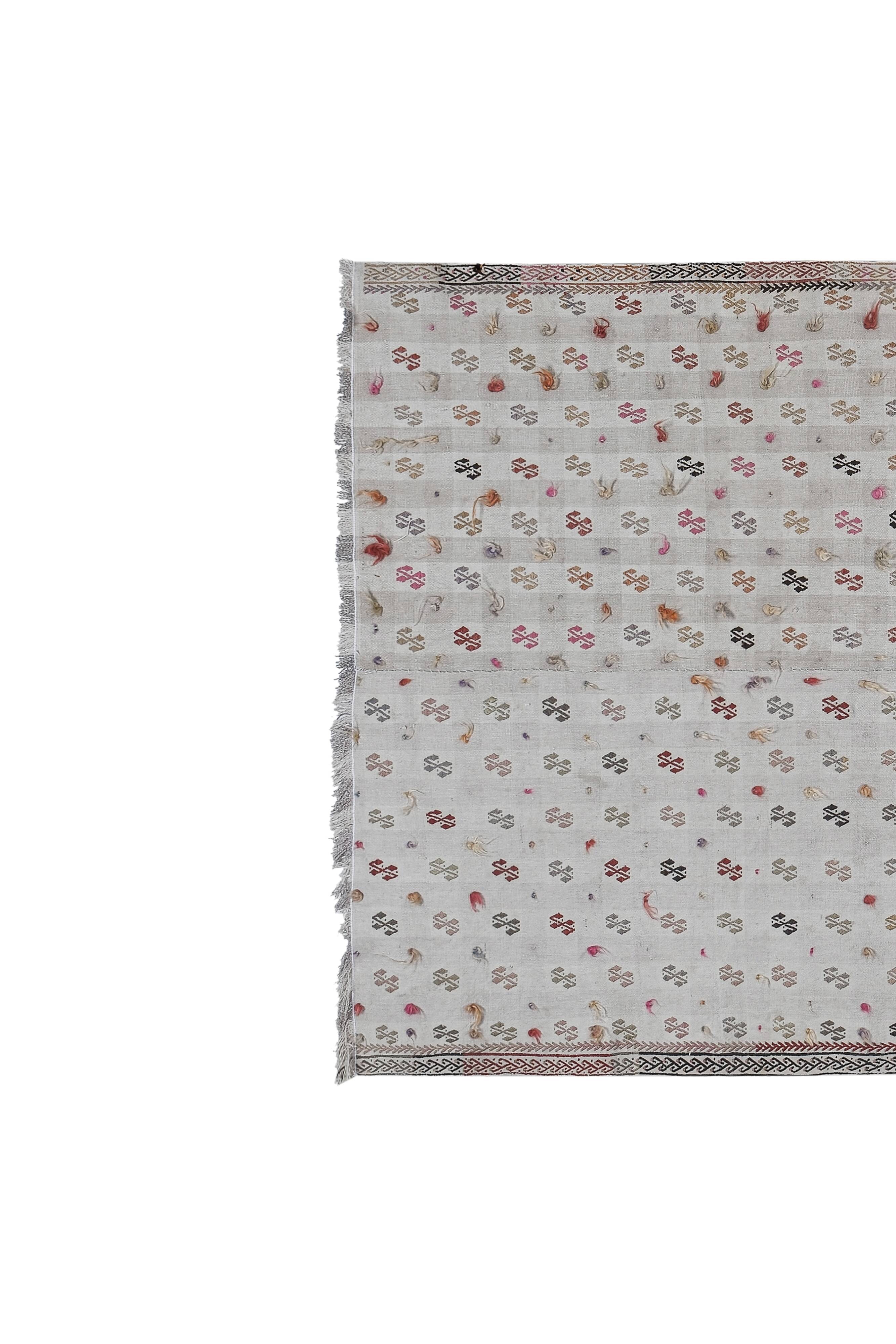 Vintage Turkish Oushak Rug Handwoven 144x260 cm