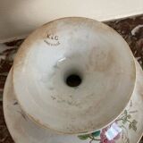 Luneville KG compote dish with poppy and butterfly design.