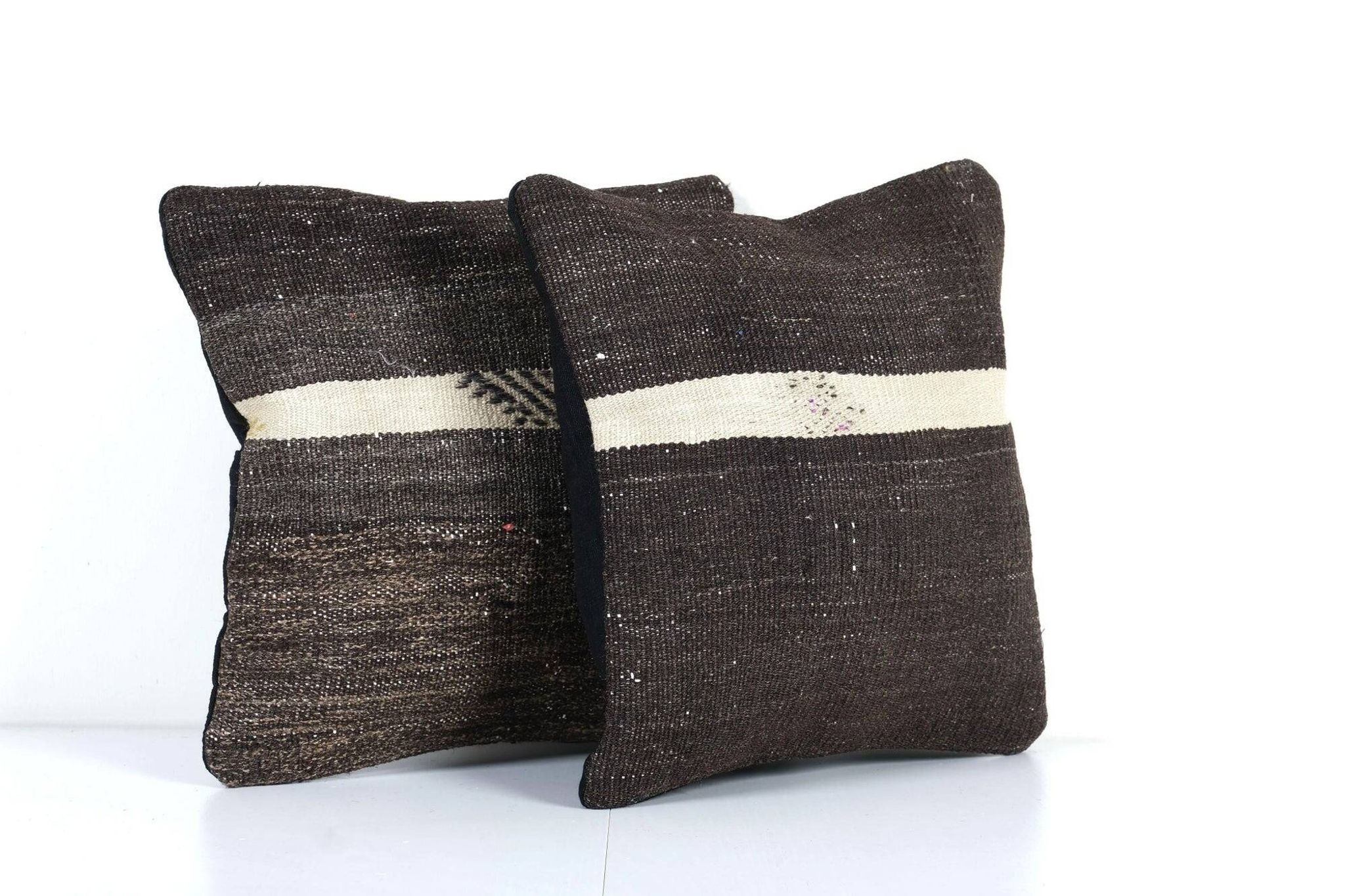 Set of 2 vintage kilim cushion covers 38x38 cm
