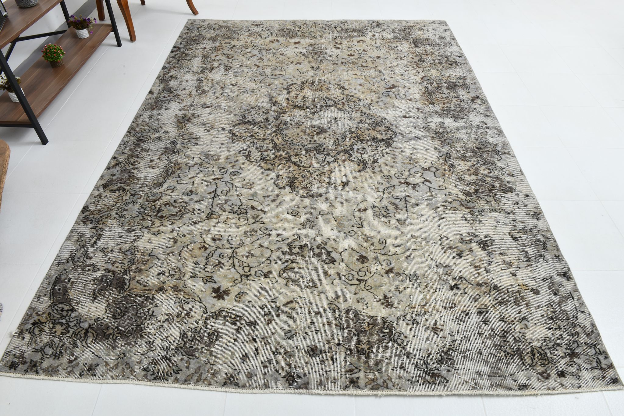 7x9 old antique anatolian turkish rug 289x206cm