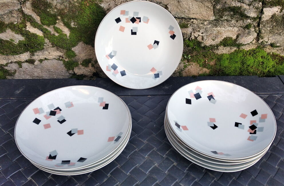 10 hollow plates Bernardaud caroline