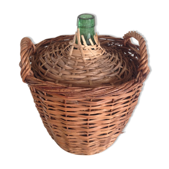 Vintage dressing Wicker bottle