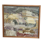 Swedish Oil on Canvas – “Catalan Landscape” by Rune Rådsten – Signed – Vintage & Framed