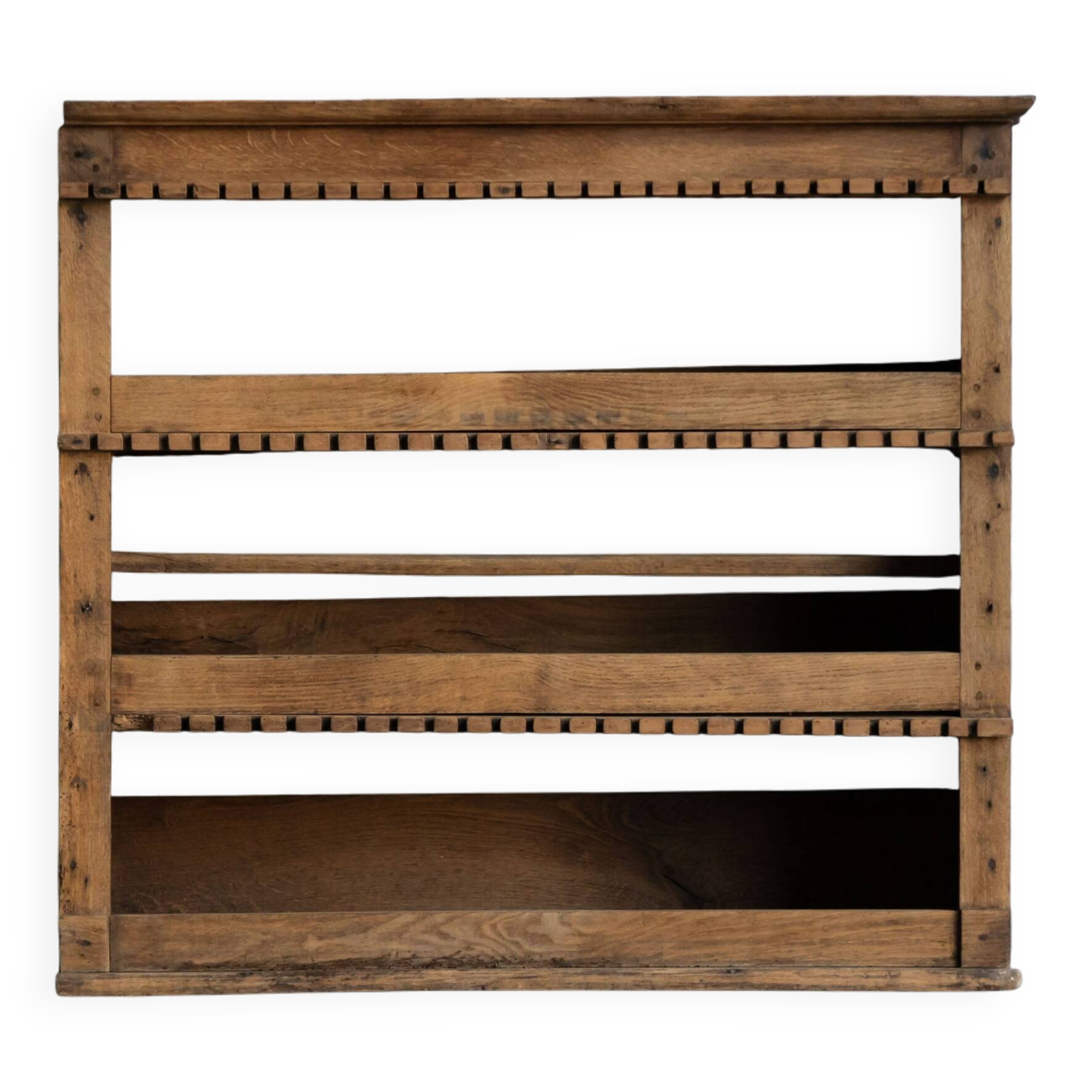 Rustic art populaire wall-mounted shelf, France, 19th century