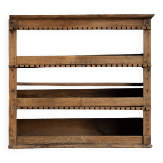 Rustic art populaire wall-mounted shelf, France, 19th century