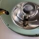 1960 black sheet metal and brass orientable lamp