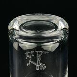 Orrefors engraved crystal bud vase, Sweden, 1950s-1960s