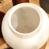 Art Deco globe in white opaline