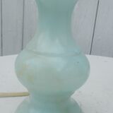 Pair of light blue alabaster lamps
