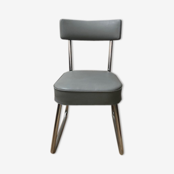 Vintage grey skai chair