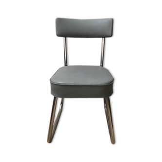 Vintage grey skai chair