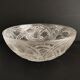 Coupe Lalique pinsons et feuillages signée